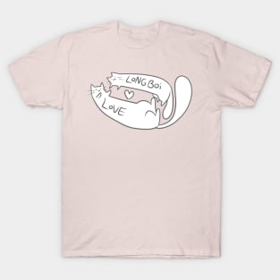 White Cats Long Boi Love T-Shirt